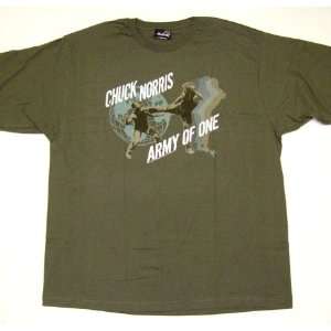  Chuck Norris Army of One Hybrid T Shirt Tee Shirt XL 