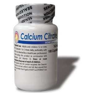  Calcium Citrate, 175mg, 100 capsules Health & Personal 