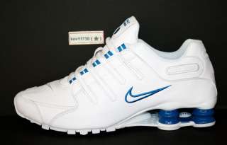 Nike Shox NZ # 378341 134 White Turbo Blue Men sz 7.5   13 (Guaranteed 