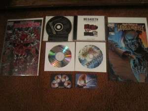 Megadeth Promo Lot! Cryptic Writings Comics, metal sampler and guitar 