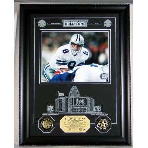  Troy Aikman HOF Archival Etched Glass Photomint: Sports 