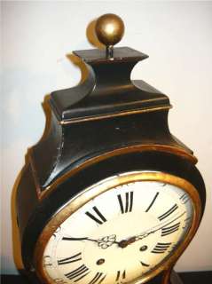 Antique waisted NEUFCHATEL CLOCK ¼ strike + Wall Support Swiss c1780 