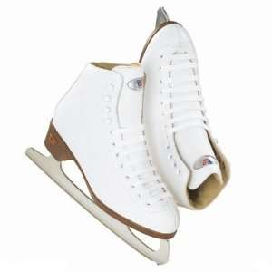  Riedell Ice skates 17 RS Youth White   Size 3.5: Sports 