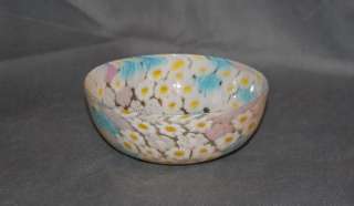 Murano Italy Glass Millefiori Pastel Gilt Small Bowl  