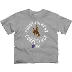 Wyoming Cowboys Youth Conference Stamp T Shirt   Ash:  
