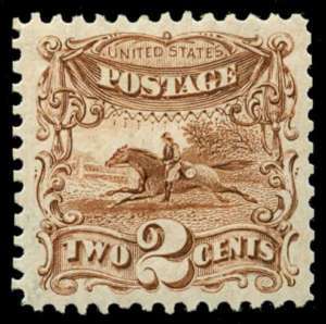 momen US Stamps #124 Mint OG PF Cert Jumbo  