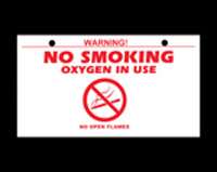 No Smoking Oxygen In Use Sign (Set of FIVE)  