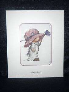 Ruth Morehead Madam Butterfly Cute Open Edition Lithograph  