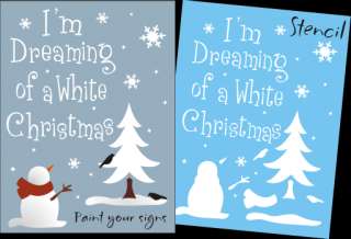 New Stencil #C98 ~ Im Dreaming of a White Christmas with Frosty 