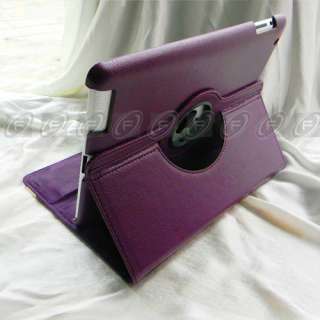 Multi Color iPad 2 360°Rotating Magnetic Leather Case Smart Cover 