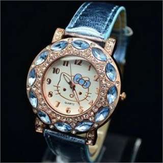 NEW Hellokitty Luxury Women RhineStone Wrist Watch Quartz ladies 
