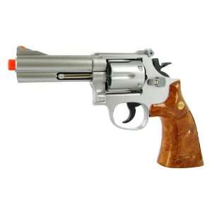  Green Gas Silver 4 Inch Barrel Magnum Revolver Pistol FPS 