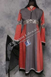 Indian Pakistani Salwar Kameez Multi Colored Embroidered Cotton Outfit 