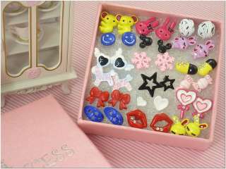 Wholesale Lot of 18 Girl Cute Fashion Studs Stud Earrings w Gift Box X 