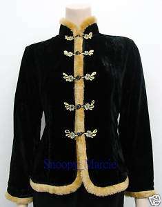 New Chinese Ladies Silk Velvet Jacket Gift Black S M L XL XXL 3XL 4XL 