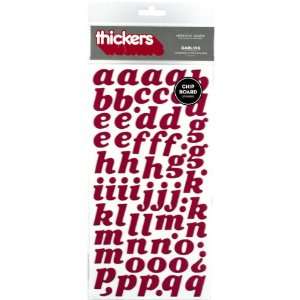  Thickers Chipboard Alphabet Stickers Darling Mulberry 