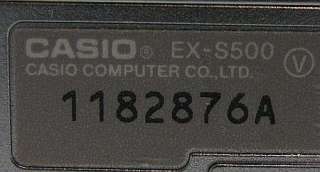 Casio Exilim EX S500 S500 5.0 MP Digital Camera   AS IS  
