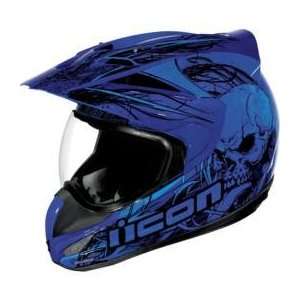   Full Face Motorcycle Helmet Blue Etched XXL 2XL 0101 4744 Automotive
