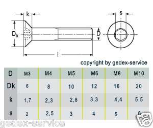 25 Senkschrauben Inbus DIN 7991 M8 x 20 EDELSTAHL V2A  