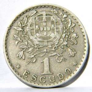 PORTUGAL: 1952 nickel 1 Escudo, semi key year; nice XF+  