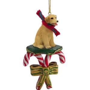  Candy Cane Yellow Lab Ornament: Home & Kitchen