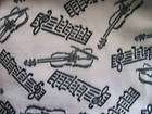soft fleece fabric by the yard music notes instrument expedited 