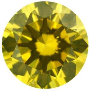  0.28 Ct Canary Yellow Round Shape Unique Diamond: Jewelry