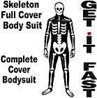 adult skeleton bones full cover bodysuit zentai body suit fancy