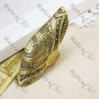 BIG full finger KNUCKLE joint ARMOUR RING vintage brass PUNK/URBAN 