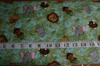 Fuzzy flannel jungle babies by Patty Reed fabric material  