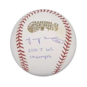  Autographed Baseball  Details World Series Baseball, 2007 World 