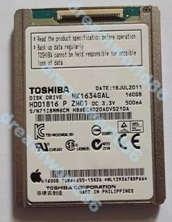 Brand new Toshiba MK1634GAL 1.8 160GB 8MB Hard Drive For i Pod 