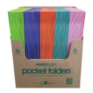  Two Pocket Folders, 11 3/4x9 1/2, 100/CT, Dual Color 