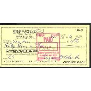 Negro Leaguers Signed Bank Check Lot Monte Irvin * Buck Oneil * +3 
