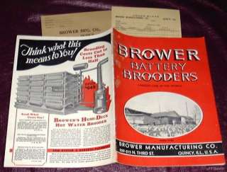 1936 BROWER BATTERY BROODERS   QUINCY ILLINOIS catalog  