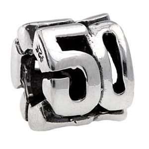  Authentic SilveRado 50 Fifty 925 Sterling Silver Bead fits 