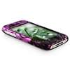 PURPLE HARD CASE BLACK SWIRL SKIN COVER FOR iPHONE 3G S  