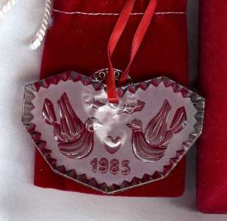 Waterford 12 Days of Christmas 1985 2 Turtle Doves Ornament Original 