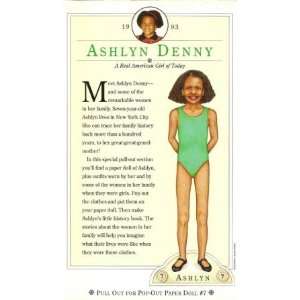   Real Life American Girl Paper Doll   Ashlyn Denny (#7) Toys & Games