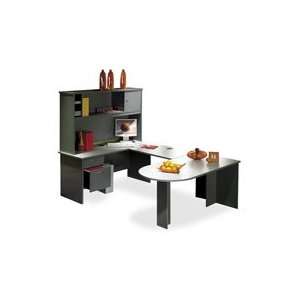  Lorell Modular Hutch   Slate Gray   LLR60126 Office 