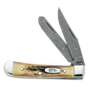 Case Cutlery 6093 Case Tiny Trapper Pocket Knife with Damascus Steel 