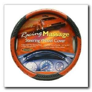    Racing Massage Steering Wheel Cover, Red (54 6161): Automotive