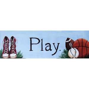  Sherri Blum Play Sports Wooden Wall Sign: Baby