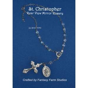  Saint Christopher Rear View Mirror Rosary   For Your Car 