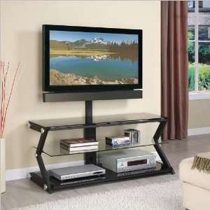   Furniture Sandy Black 50 TV Stand with Bracket: Furniture & Decor