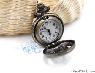 Lots Fashion 12Strands Small Size Vintage Bronze Pocket Watches P13 