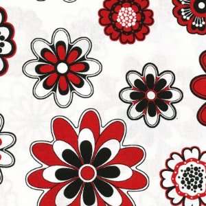 Paparazzi quilt fabric by Red Rooster Fabrics, graphic flowers tossed 