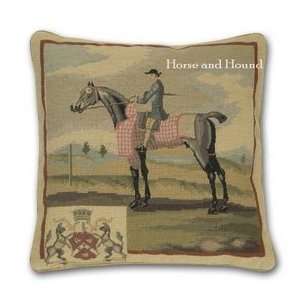  Grey Race Horse Needlepoint Pillow