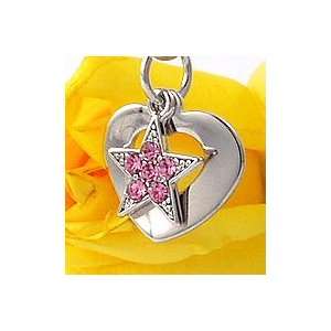  Heart Star Cell Phone Charm c544: Everything Else