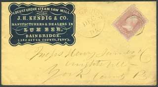 US 1860’s Locust Grove Steam Saw Mill Manufacturers & Dealer in 